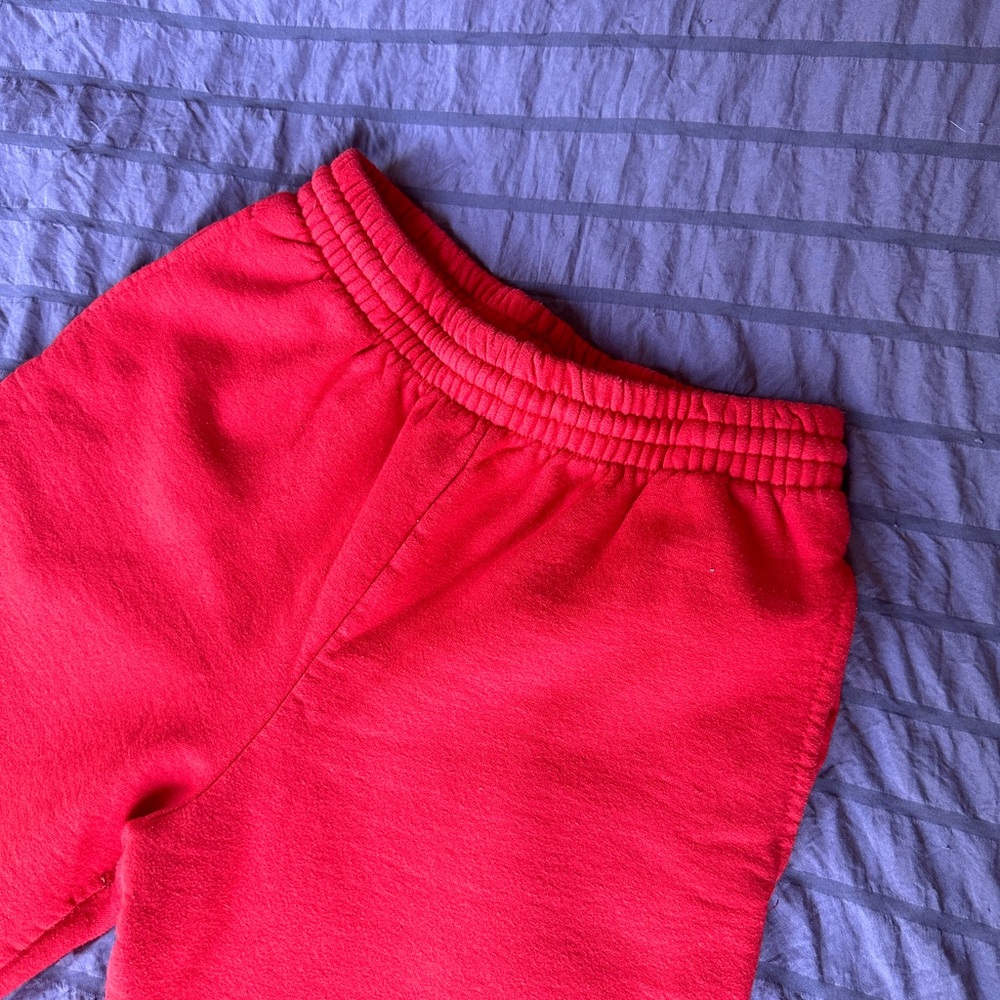 Red High Waist Sweatpants